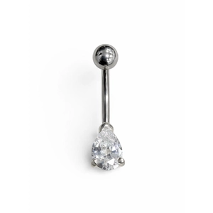 PIERCING PB 925 UMBIGO H. AÇO PONTO DE LUZ GOTA
