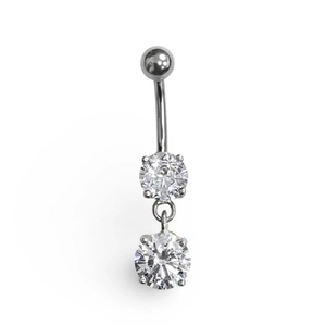 PIERCING PB 925 UMBIGO H. AÇO 2 PONTOS DE LUZ