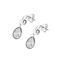 Brinco PB925 Haste Flor Vaz. Zir.Gota  BP549