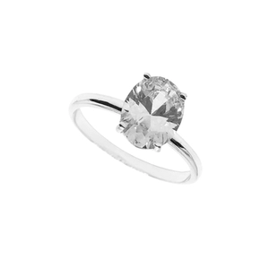 ANEL PB925 SOLITÁRIO OVAL 9X7MM 4 GARRAS A-664-01