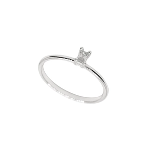 ANEL PB925 SOLITÁRIO RETANGULAR 3X2MM 4 GARRAS A-475-07