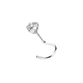 PIERCING NARIZ ANZOL COM 1 ZIRCÔNIA DE CORAÇÃO 2,5MM