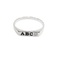 ANEL PB925 FORMATURA ABC QUADRADO LISO COM PEDRA A-753-01