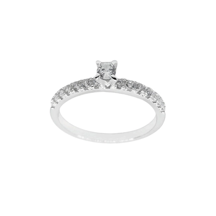 ANEL PB925 SOLITÁRIO 3MM 4 GARRAS ARO CRAVEJADO A-757-01