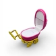 EMBALAGEM DE VELUDO FANTASIA CARRINHO DE BEBÊ ROSA 39512