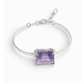 BRACELETE P925 C/PEDRA AMETISTA 12X15MM