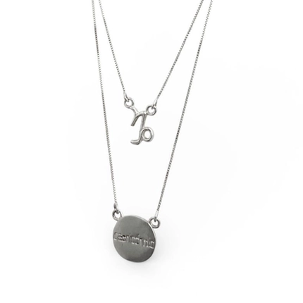 ESCAPULÁRIO PB925 VEN. MED + SIMB SIGNO CAPRICÓRNIO ES1188
