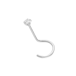 PIERCING DE NARIZ ANZOL COM 1 ZIRCÔNIA PPPP
