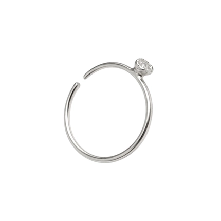 PIERCING DE NARIZ ARGOLA COM 1 ZIRCÔNIA  03355845