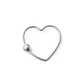 PIERCING P925 CORAÇÃO LISO C/ BOLINHA 00286602