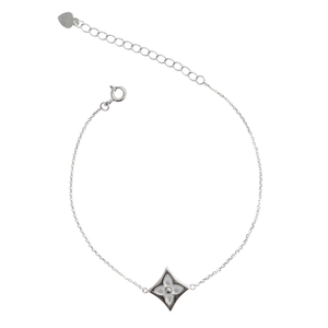 PULSEIRA PB925 CARTIE C/ LOS. LISO TREVO MADREPÉROLA FLOR 50910