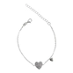 PULSEIRA PB925 CORAÇÃO CRAVEJADO 10MM C/ CORAÇÃO LISO PEND MM 50715
