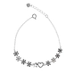 PULSEIRA PB925 ELO. CARTIE C/ CORAÇÃO CRAV. VAZ. ESTRELA LISA E 8 FLORES LISAS 50805