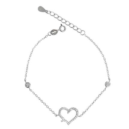 PULSEIRA PB925 CORAÇÃO VAZ .CRAVEJADO 13MM C/ 2 ZS ELO CARTIE 50578