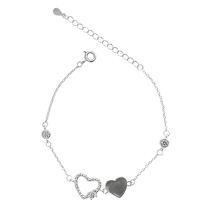 PULSEIRA PB925 CARTIE C/ CORAÇÃO LISO E CORAÇÃO VAZ. C/ 1 Z 50825