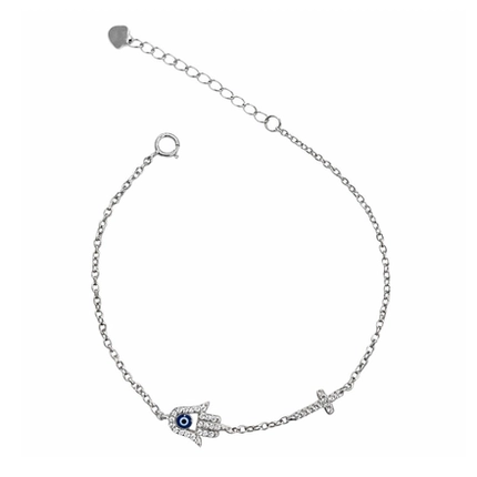 PULSEIRA PB925 MÃO DE FATIMA CRAV. VAZ. C/ CRUZ CRAV 50522