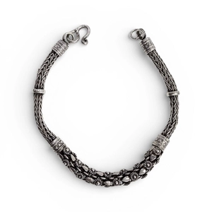 PULSEIRA DE BALI TRAMA C/ FLORES 15,3G
