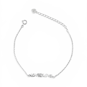 PULSEIRA PB925 CARTIE COM PONTO DE LUZ CORACAO E LOVE 5-01088C