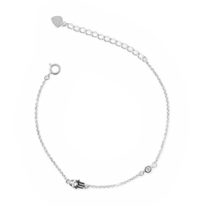PULSEIRA PB925 CARTIE COM MAO DE FATIMA MINI E PONTO DE LUZ 5-00850