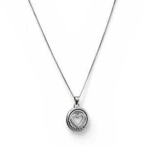 GARGANTILHA PR925 MEDALHA COM CORAÇÃO CRAV VAZ. SISTER 11577