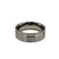 ALIANÇA DE AÇO FOSCA 6MM C/ PEDRA E FRISO POLIDO FOSCO RAAP6