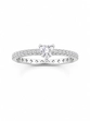 ANEL PB925 SOLITÁRIO CORAÇÃO 4 GARRAS COM ARO CRAVEJADO 7804878000