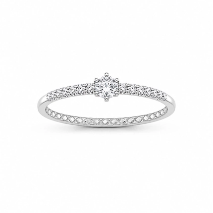 ANEL PB925 SOLITÁRIO 3MM 6 GARRAS ARO CRAVEJADO7803618000