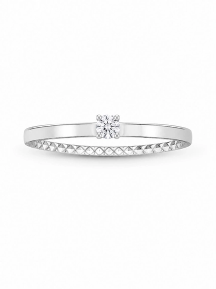ANEL PB925 SOLITÁRIO 3MM 4 GARRAS ARO LISO 7803878000