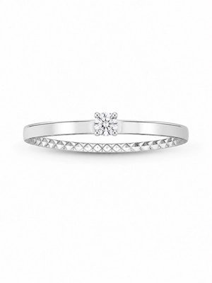 ANEL PB925 SOLITÁRIO 3MM 4 GARRAS ARO LISO 7803878000
