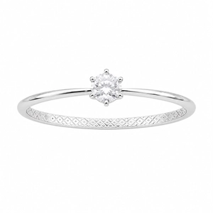 ANEL PB925 SOLITÁRIO 4MM 6 GARRAS ARO LISO 7804138000