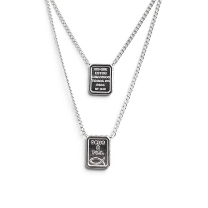 ESCAPULÁRIO PB925 EVANGÉLICO RENDA ITALIANA PLACA 8801938000